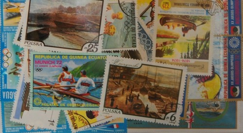 Canoes stamps - canoes, (m47)