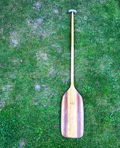 Grey owl voyageur wooden canoe - grey,