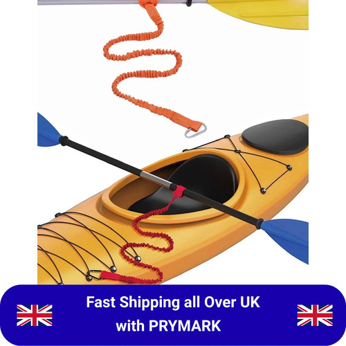 Elastic canoe paddle - elastic, leash