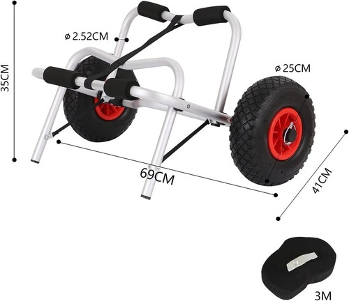 100kg foldable kayak - kayak, trolley
